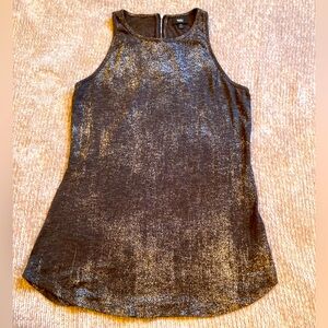 New Year’s Eve Mini Dress Sparkle Shimmer Date Night Dark Black Silver Medium